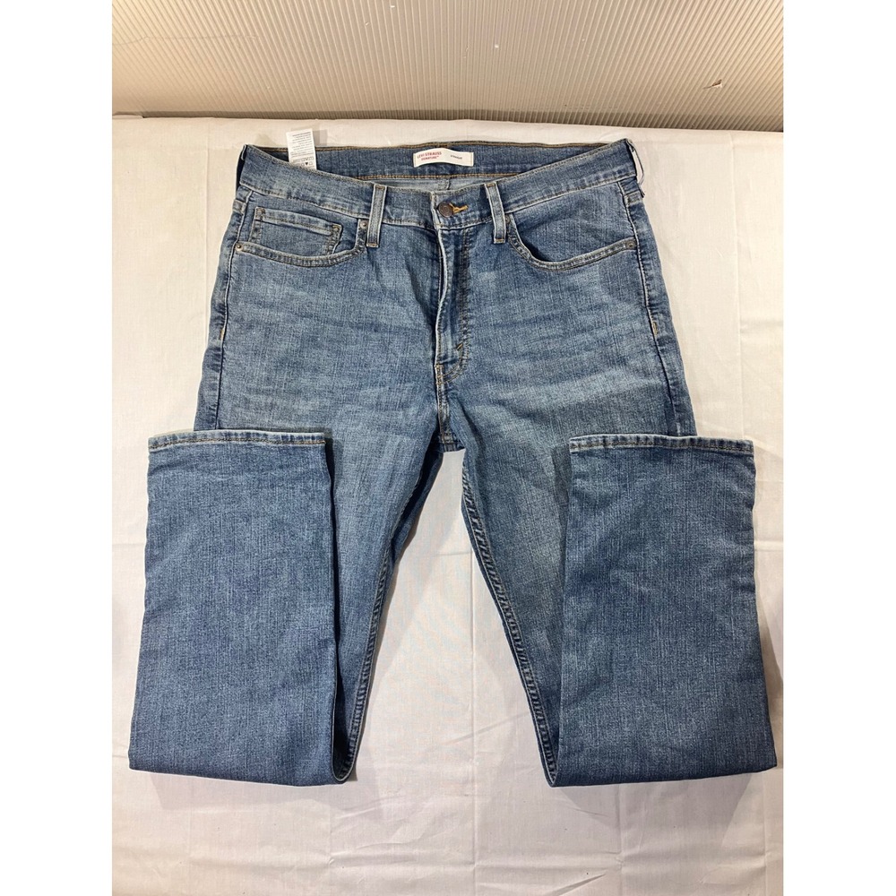 Levi Strauss Signature Men‎ Straight Leg Blue Denim Jeans W32 L30 Casual Pants